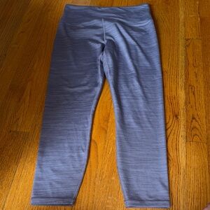 Athleta Gray and Purple Leggings with Wide Waistband